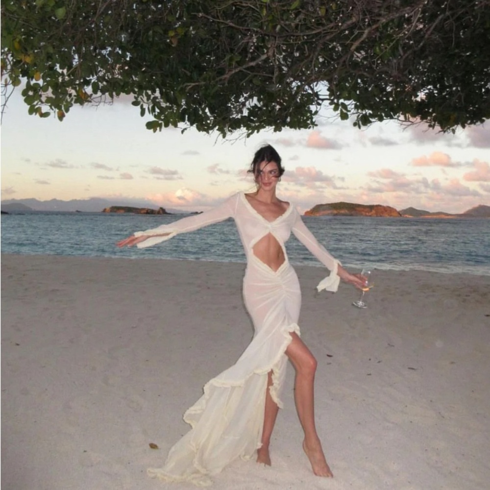 Glam sheer gown swim cover up - Picture 3 of 4